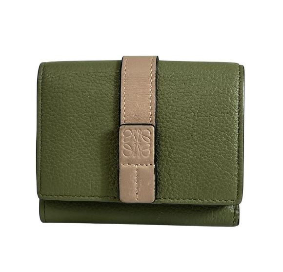 極美 ロエベ トライフォールドウォレット 三つ折り アナグラム バイ